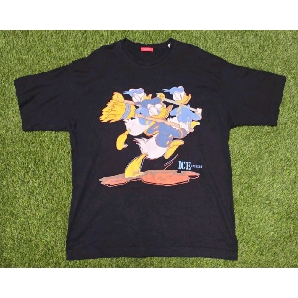 Vtg 90s ICE ICEBERG Disney DONALD DUCK T Shirt 3X Made in Italy Rare Streetwear